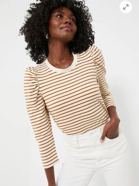 Tuckernuck Striped Puff-Sleeve Crewneck  Shirt